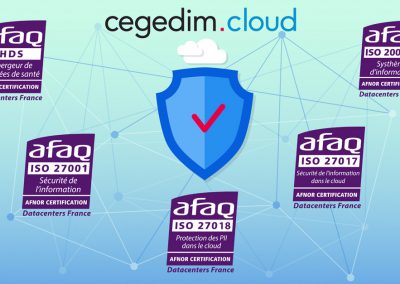 cegedim.cloud obtient de nouvelles certifications : Hébergeur de Données de Santé HDS et ISO 20000-1 : 2018